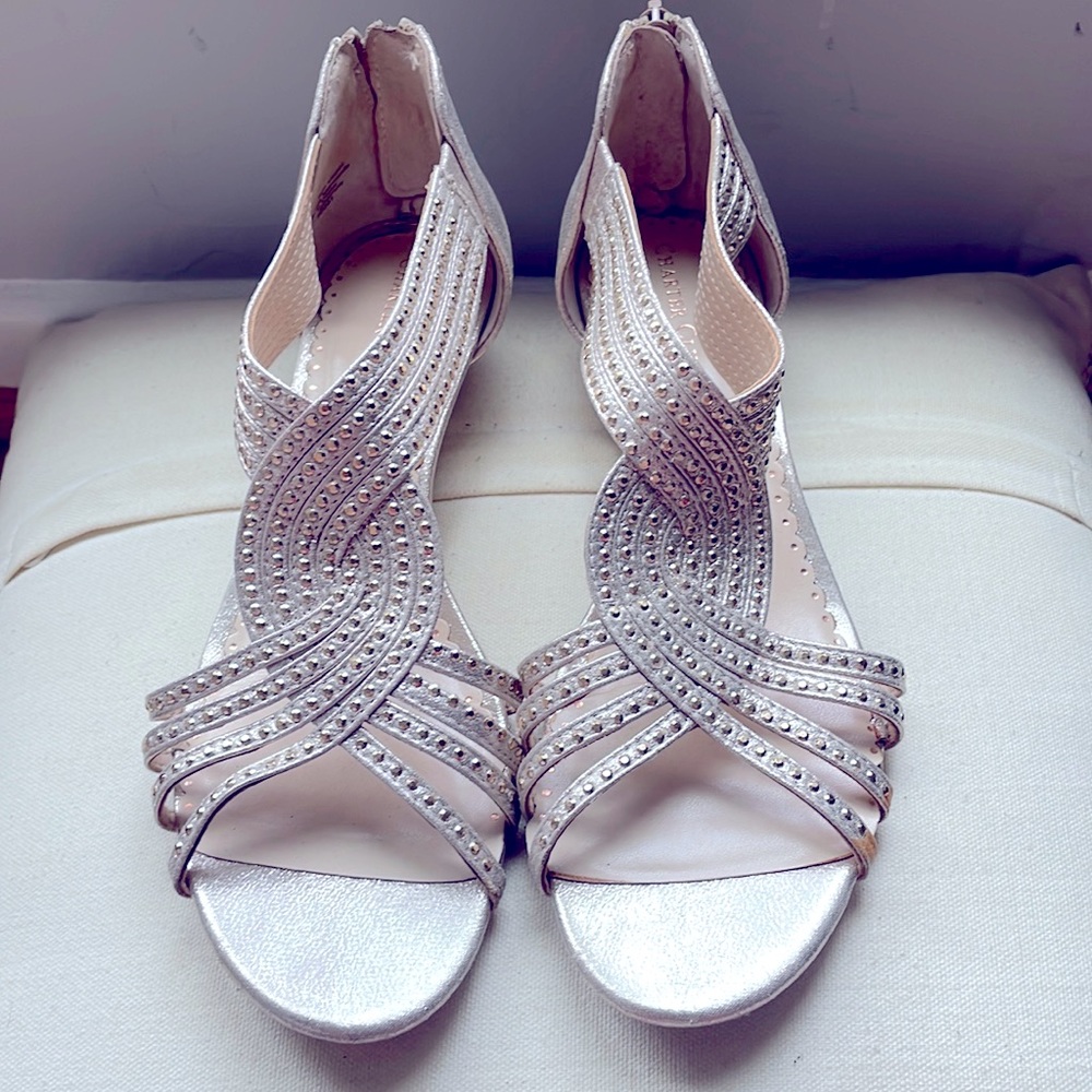 Strappy, sexy, shimmery wedges!